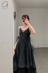Marc Le Bihan Knitted Frill Tulle Dress Collection Two-layer Tulle French Handmade MLB-2104-HEI Black 2104